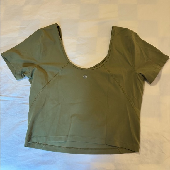 Lululemon Align T-Shirt - Size 10 - BRONZE GREEN - Picture 3 of 3